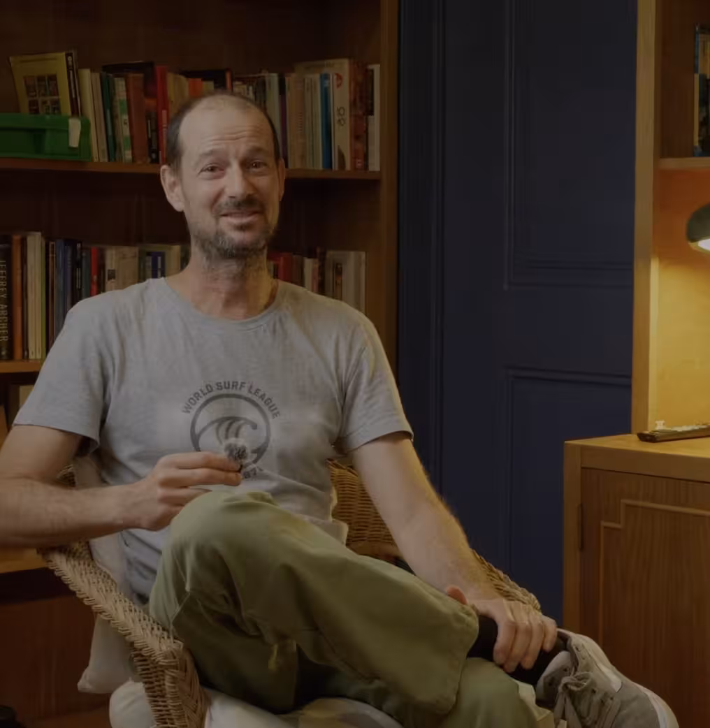 Nuno, founder of Surf Lisbon, sharing the story behind the Surf House in Lisbon.